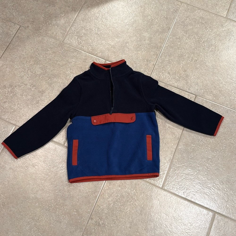 Old Navy Toddler Boys 5t Quarter Zip Fleece Sweatshirt